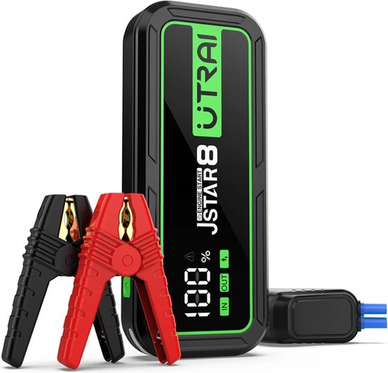 Wildor® Draagbare Powerbank - Noodstartapperaat - Auto Jump Starter - Autobooster - 3000A - 12V - 1400g
