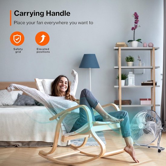 Ventilateur de sol - Ventilateur de table - Inclinable - Plusieurs vitesses - Premium