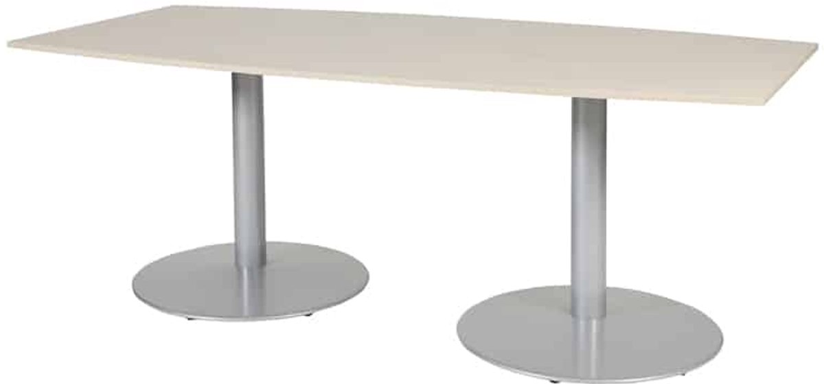 Schaffenburg Vergadertafel - Linesto 240x120 tonv. Havana Kersen - wit frame Wit (RAL9010)/Havanna