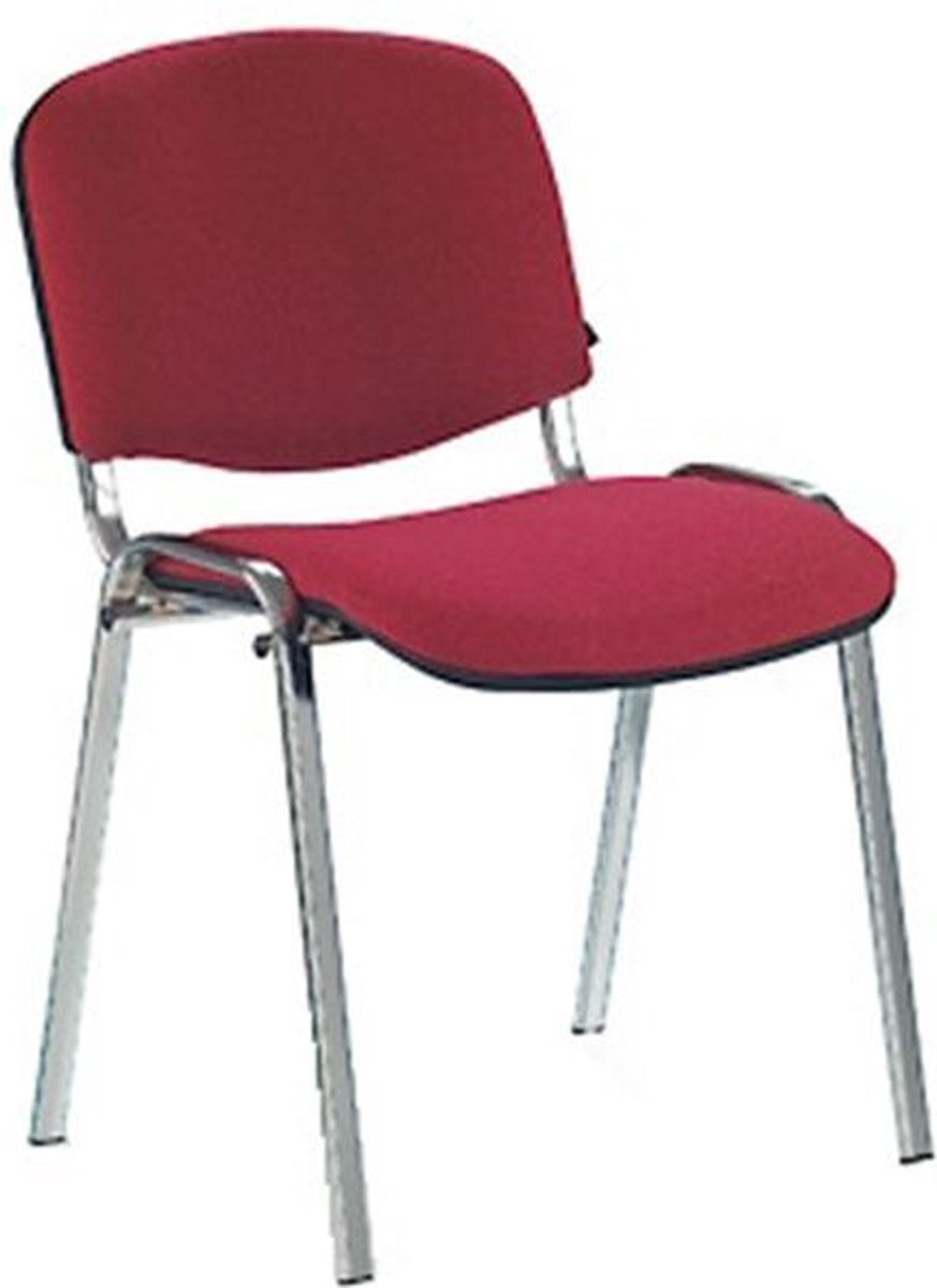 ABC Kantoormeubelen Vergaderstoel of conferentiestoel basic chroom frame met armleuningen Zwart stof