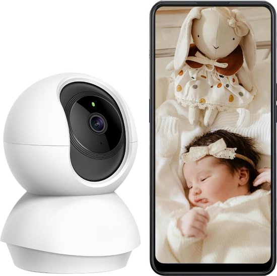 Foto: Babyfoon met camera en app wifi bestverkocht baby monitor full hd camera 360 rotatie 2 weg audio 9m nachtzicht bewegingsdetectie en meldingen sd kaartopslag tot 128 gb compatibel met alexa en google