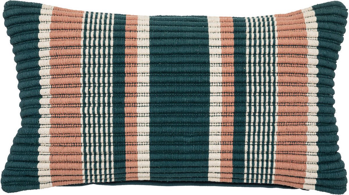 Atmosphera Créateur d'intérieur® Decoratief gestreept sierkussen COLLECTIONEUR, 30 x 50 cm Bleu foncé