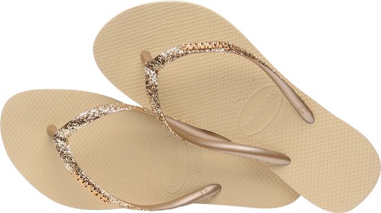 Havaianas Slim Glitter II Slippers - Zand - Goud