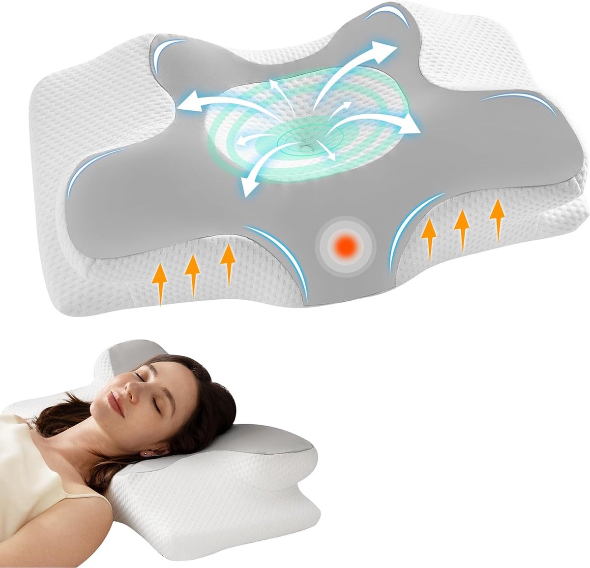 Solacis Hoofdkussen Nekklachten - Hoofdkussen - Hoofdkussen Nekpijn - Hoofdkussen Neksteun - Must have voor het slapen!