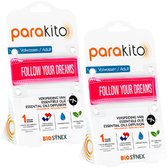 Parakito Oplaadbare Anti-Muggen Armband - Dreams Fuchsia x2- Plant-Based Bescherming - Navulbaar - Insenctenbscherming