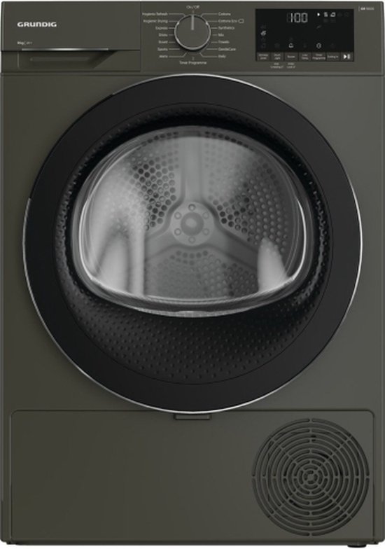 GRUNDIG GT5P6923M0 WARMTEPOMPDROGER ANTRACIET - 9KG