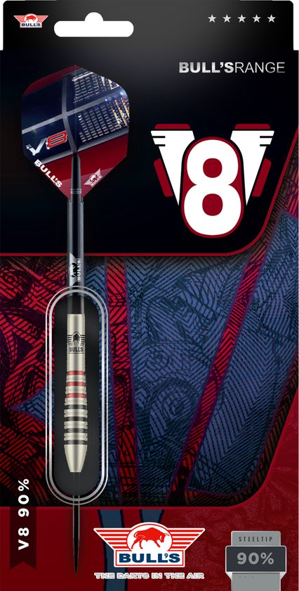 Bull's V8 90% A 22 grammes Flèches de fléchettes Steeltip