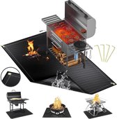 Vuurvaste Onderlegger 100x180 Cm - Hittebestendige Grillmat & Haardmat Van Siliconen Glasvezel