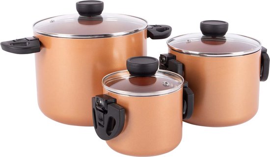 Bo-Camp - Industrial - Pannenset - Slauson - Compact 3 - 3-Delig - Aluminium - Inductie