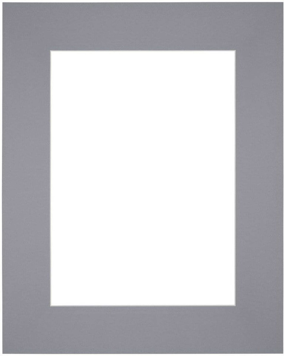 Passe-Partout Fotomaat 13x18 cm - Lijstmaat 20x25 cm - Grijs - Museumkarton - Fotolijst niet inbegrepen