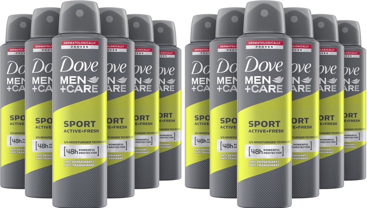 Goedkoopste Dove Deo Spray - Sport Active Fresh - Voordeelverpakking 12 x 150 ml