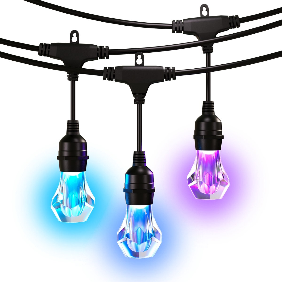 Nanoleaf Essentials Matter Smart Multicolour Outdoor String Light Starter Kit - LED - 30m - Zwart