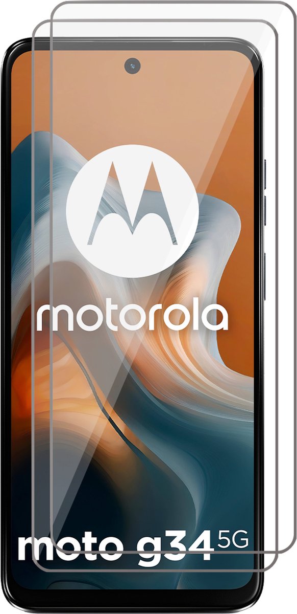 Screenprotector geschikt voor Motorola Moto G34 - 2x Glas Screen Protector