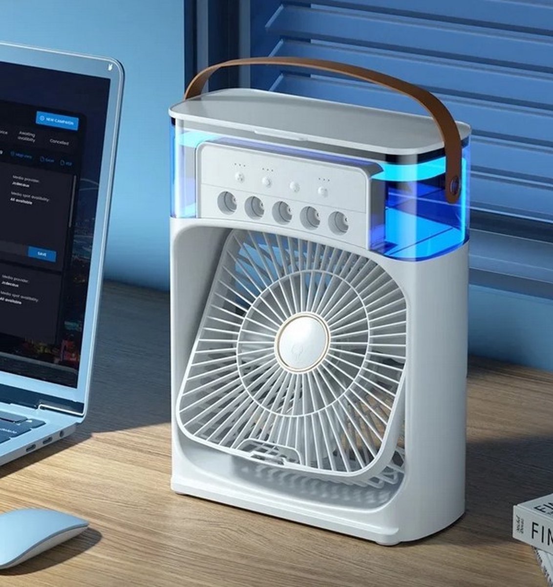 Verpita Draagbare Luchtbevochtiger- Airconditioner Ventilator Huishoudelijke Hydrokoeling Watermist Koeler Draagbare Luchtaanpassing Voor Kantoor 3 Speed Ventilator