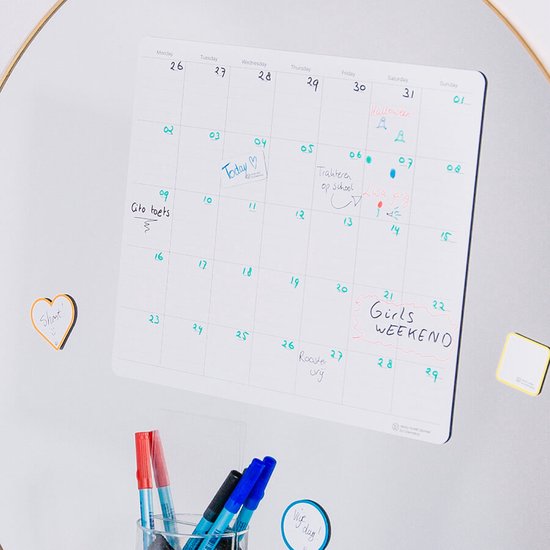 Tableau blanc repackable Greenstory - Agenda mensuel - Grand - Ferme