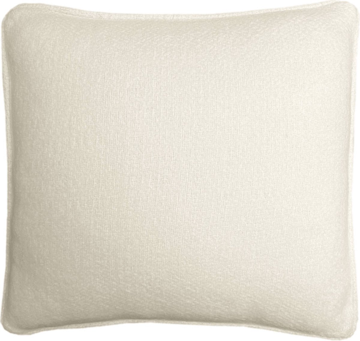 Abbey white structure recycled wool square cushion