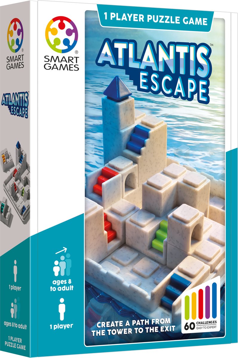 SmartGames - Atlantis Escape - 60 uitdagingen - 3D puzzelspel