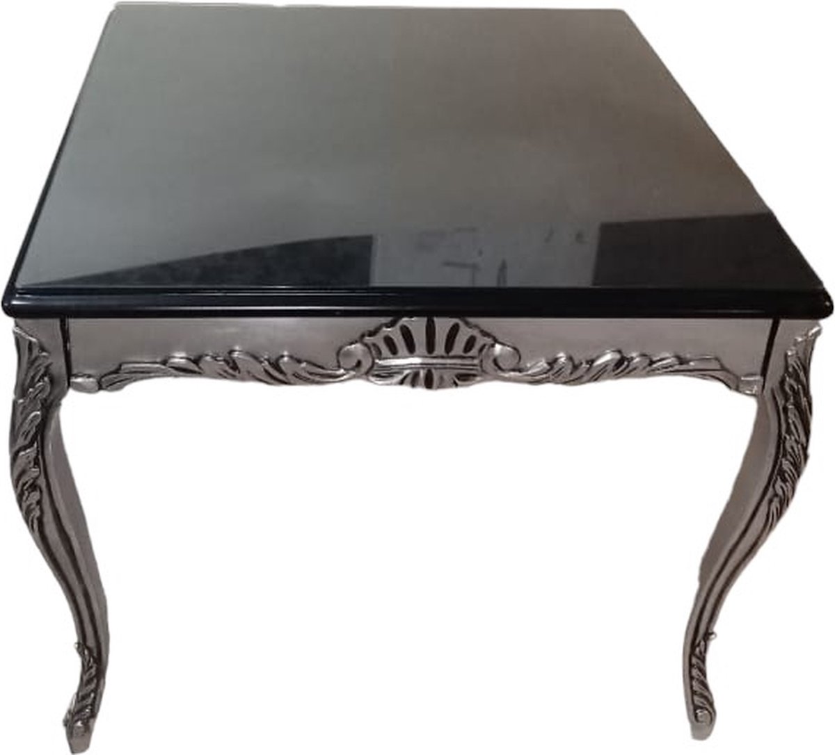 Barok eettafel - zwart zilver