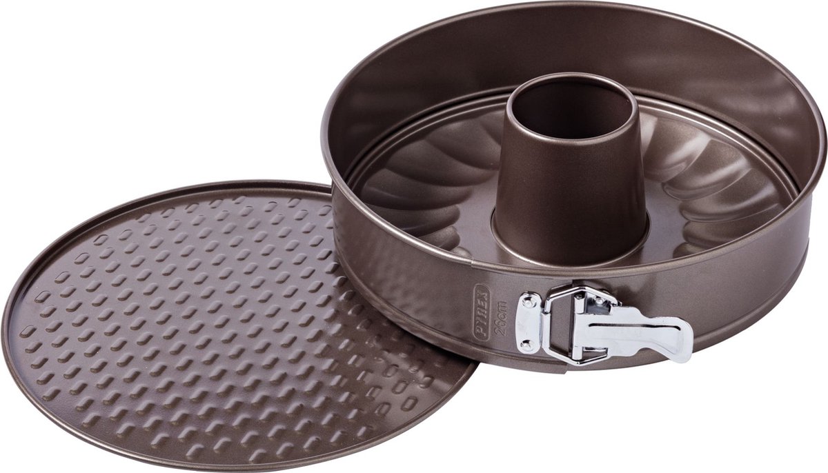 Pyrex - Asimetria 2 in 1 Spring- en Tulbandvorm Ø 26 cm - Bruin - Carbonstaal