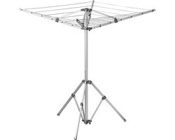 Campout Droogmolen met Voet - 79 x 24 x 13 cm - Wasmolen - Eenvoudig drogen - Inklapbaar - Droogmolen met Grondanker - Inclusief beschermhoes en 3 haringen