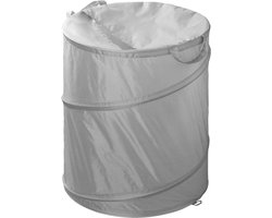 ProPlus Waszak - Wasmand - Pop-up Waszak - Ø 45 cm - Camping Wasmand - Camper/caravan wasmand - Ruimtebesparend - voor Campingreizigers - met Handvat - Opbergmand - Opvouwbaar - Grijs