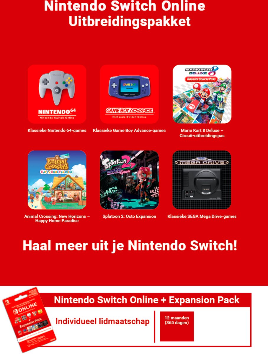 Nintendo Switch Online + Uitbreidingspakket - 365 Dagen