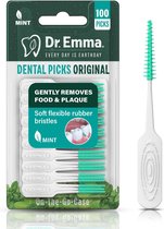 Bol.com Soft Picks | Dental Picks | 100 stuks - Mint | Voordeelverpakking - Ragers - Dr. Emma Easy Picks - Zachte rubberen tande... aanbieding