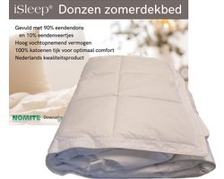 iSleep Zomerdekbed Dons - 90% Eendendons - Tweepersoons - 200x220