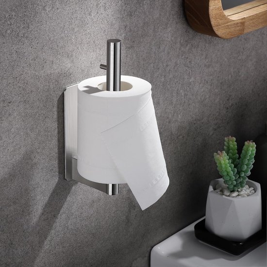 Toiletpapierhouder Roestvrij Staal Zonder Boren - Aan De Muur Bevestigde Rolhouder Zelfklevend Zwart Toiletpapierhouder Roestvrij Staal Zonder Boren - Aan De Muur Bevestigde Rolhouder Zelfklevend Zwart