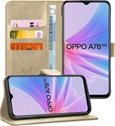Hoesje geschikt voor Oppo A58 5G / A78 5G - Portemonnee Book Case Goud