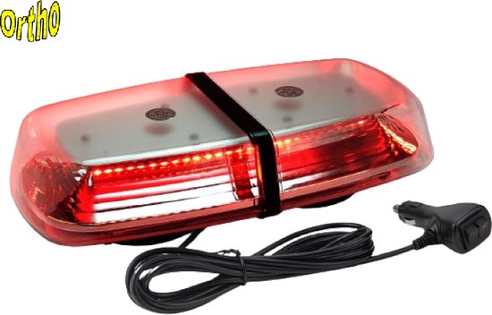 Ortho® - Lumière clignotante LED - Lumière clignotante - Lumière clignotante rouge - Stroboscope - Avertissement de Safety d'urgence - Lumière d'alarme 12V/24V - Rouge