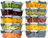 Stosh Meal Prep Bakjes - Vershoudbakjes - Diepvriesbakjes - Luchtdicht - 10 Stuks - 1L - BPA Vrij - Glas