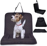 HiPet® Autostoel Hond / Hondenmand Auto Met Veiligheidsriempje Automand Geschikt voor Katten en Honden (61x52 cm) - Zwart