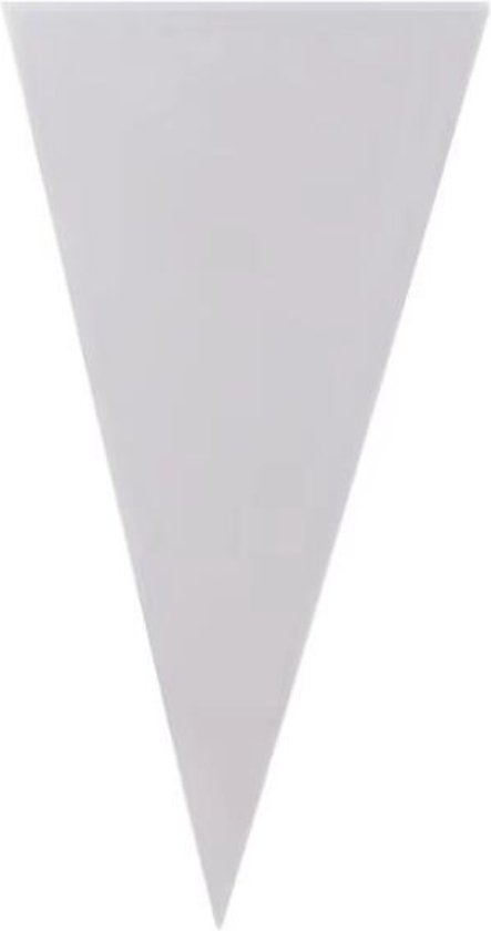Een enkele witte puntzak op een witte achtergrond.