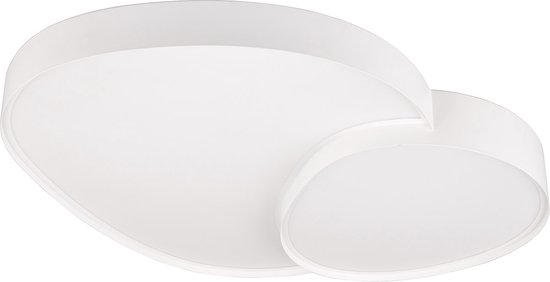 LED Plafondlamp - Torna Shine - 45W - Aanpasbare Kleur - Dimbaar - Afstandsbediening - Mat Wit - Metaal