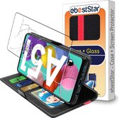 ebestStar - Hoes voor Samsung Galaxy A51 SM-A515F, Wallet Etui, Book case hoesje, Zwart, Rood + Gehard Glas