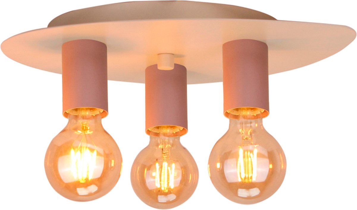 Chericoni Colorato Plafondlamp - 3 Lichts - Pink - IJzer & Metaal - Italiaans Design - Ned