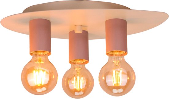 Chericoni Colorato Plafondlamp - 3 Lichts - Pink - Ijzer & Metaal - Italiaans Design - Nederlandse Fabrikant.