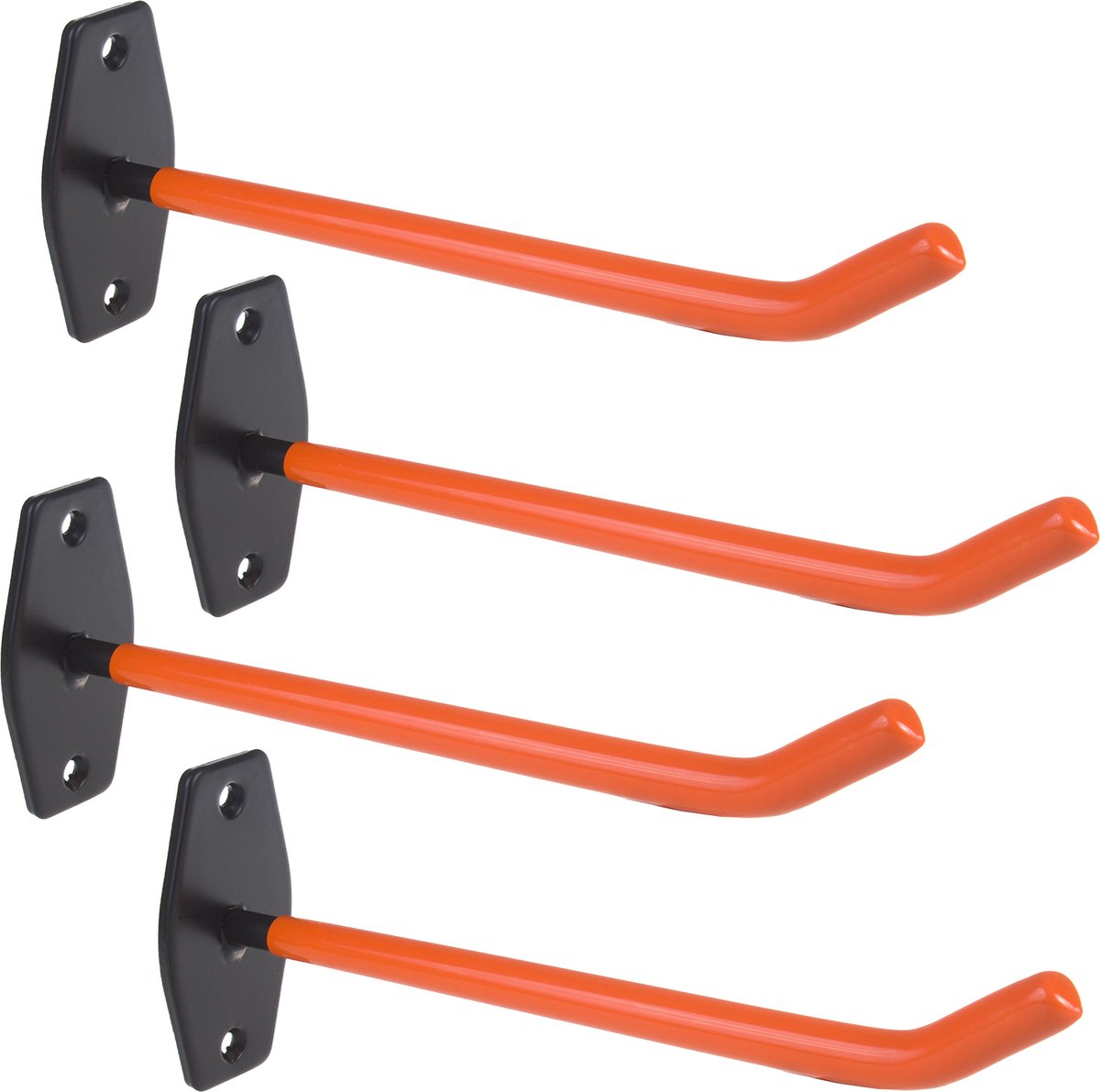 Maclean - Set van 4 stuks muurbeugels / Muurbevestiging - wandmontage - Bandenhouder -voor banden, wielen, ladder, fiets - max. belasting 60kg/1 beugel, MC-437