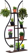 Plant Stair Holder Indoor Wood Desktop Metal Frame Plant Rack 6 Tier Wood Flower Rack,}, Corner Living Room Balcony Patio Yard