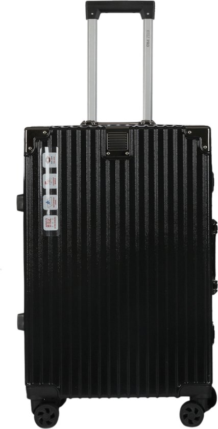 A To Z Traveller Safralu - Reiskoffer 67cm - Luxe Aluminium - 60L - Zwart - TSA Slot