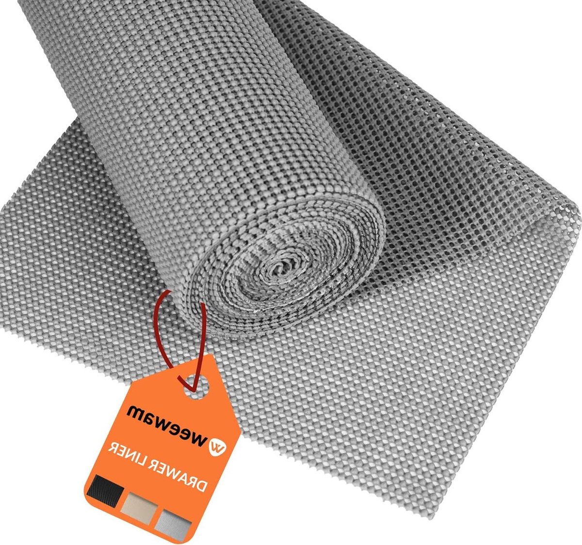 Goedkoopste Antislip Keukenlade en Plank Gripmat 30 x 600 cm - EVA Antikleef Mat - Grijs