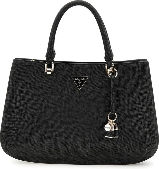 Guess Ilia Luxury Satchel Dames Handtas - Zwart - One Size