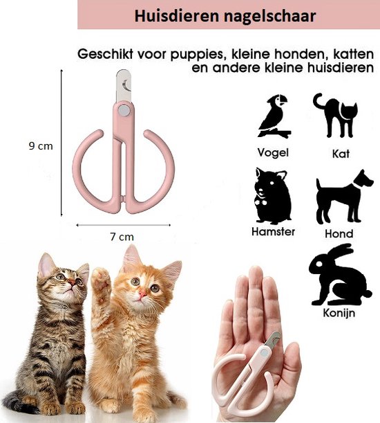 Nagelknipper Kat - Nagelschaar - Nageltang Kat - Nageltang Hond - Kleine Hond (Max. 10 kg.) Vogel en Knaagdier