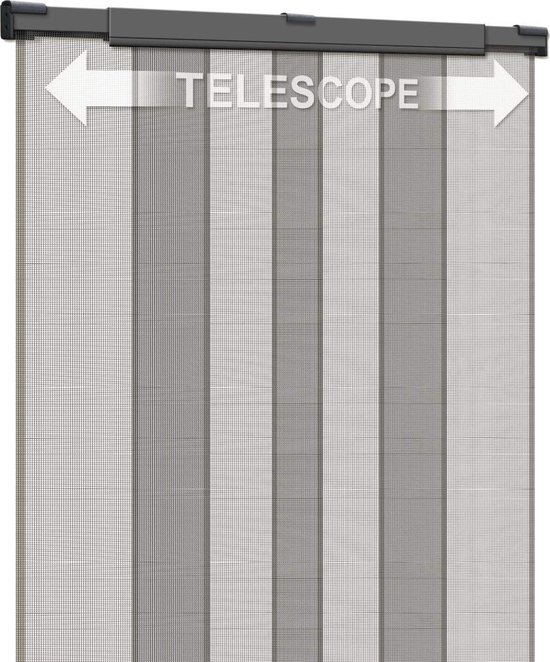 Lamellen hordeur met telescopische bevestiging - max. 130 x 250 cm, antraciet kleur | Schellenberg 50654
