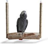 Extra grote en sterke houten Tarzan schommel voor papegaaien | Vogelschommel | Schommel voor vogels