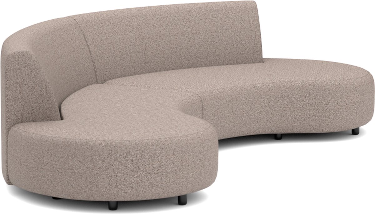 Bubalou Bended Sofa buitenbank | 6 persoons | ronde loungeset | waterdicht | 365 dagen per jaar buiten | nooit meer slepen met kussens | Taupe