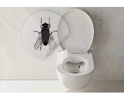 10 Plasstickers Vlieg - Houd Toiletten schoon met deze Vlieg Toiletsticker - Toiletsticker Mannen - Herentoilet - Stickers voor Kantoor WC's - Heren Toilet Stickers - Schoon Toilet - Kantoor Hygiene - Schoonmaakbedrijf - Cadeautjes tot 10 euro