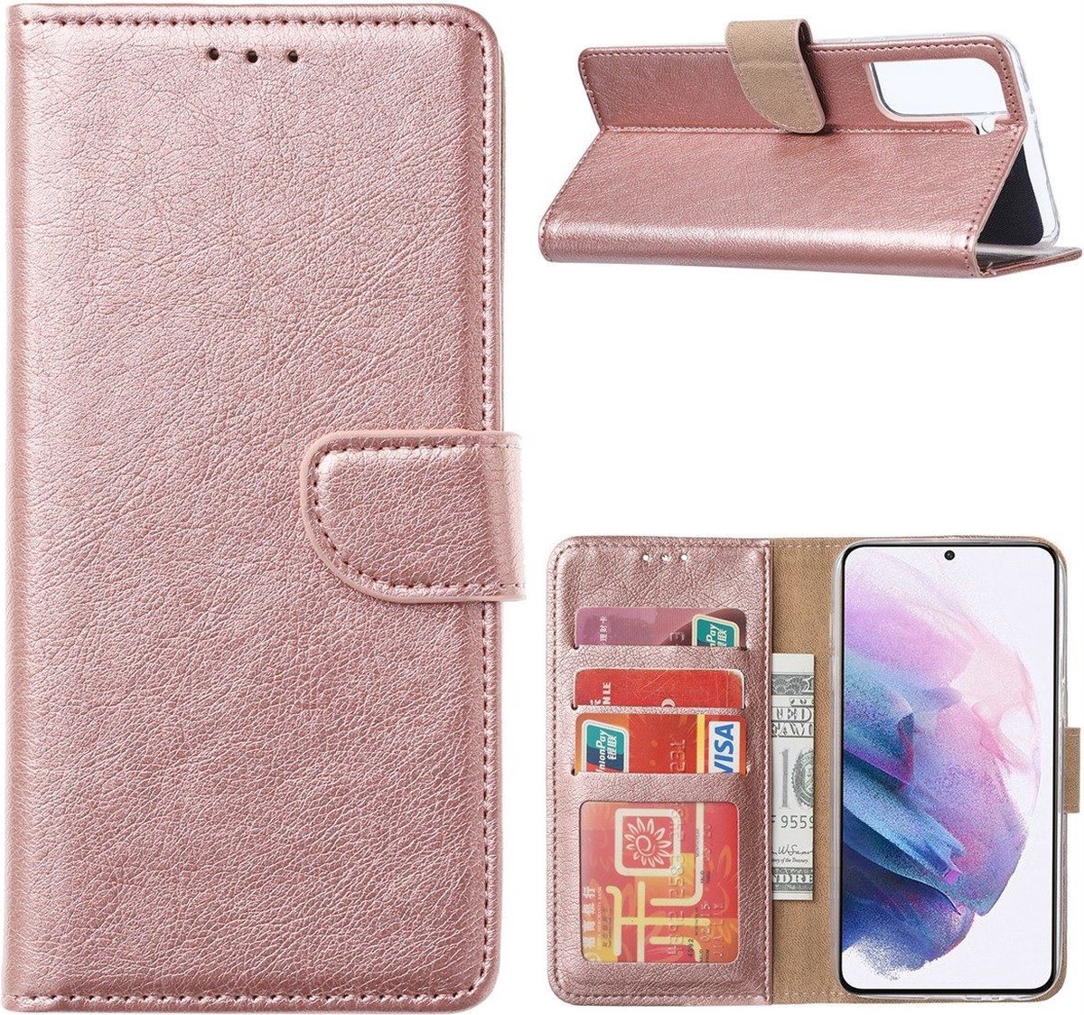 Cityhoesje - Bookcase incl. Pasjeshouder geschikt voor Samsung S21 Plus