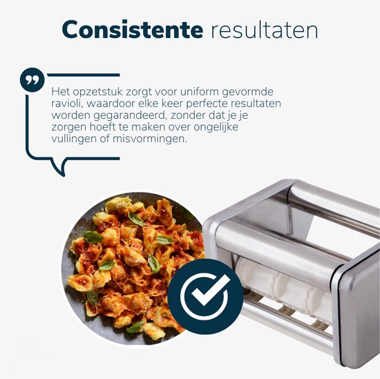 Kitchenz® Pastamachine - Inclusief Ravioli Opzetstuk - Pastamaker & Pasta Starterset voor Zelfgemaakte Pasta en Ravioli van Merkloos — afbeelding 4